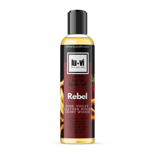 Rebel (Inspired by Burning Rose): Rose, Violet, Leather, Birch, Ebony Woods)