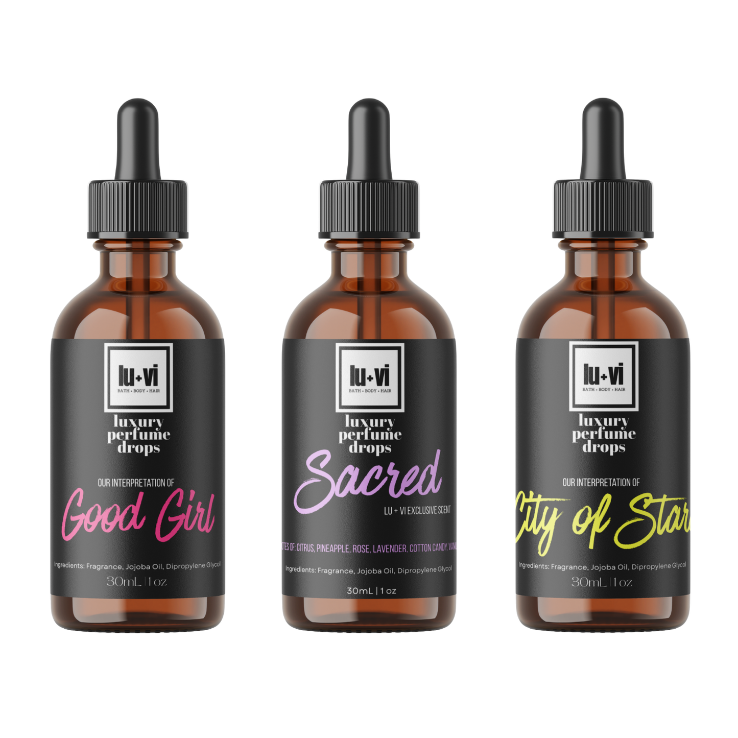 Lu+Vi Luxury Perfume Drops  (M-Z)